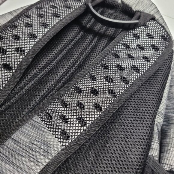 Backpack School Black Gray Padded‎ Pockets Water Bottle Wide Bottom - Picture 4 of 7